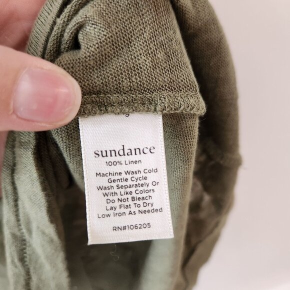 Sundance 100% Linen Green Lightweight Tank Top Lightweight Beachy Women's L - Picture 4 of 4